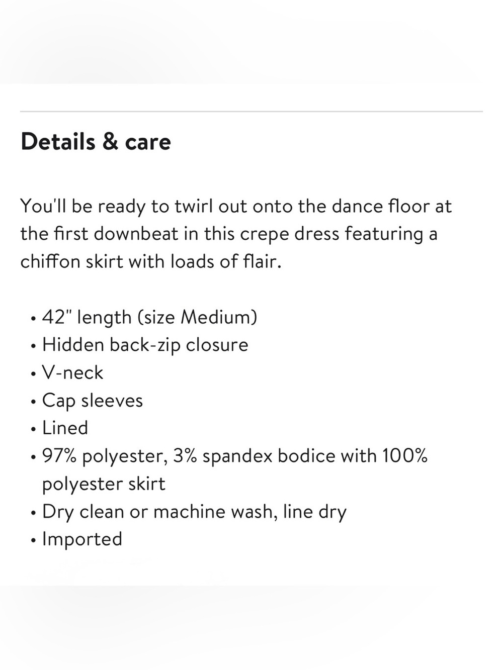 Dress The Population Corey Chiffon Fit & Flare Cocktail Dress Blue Size M - Picture 6 of 6